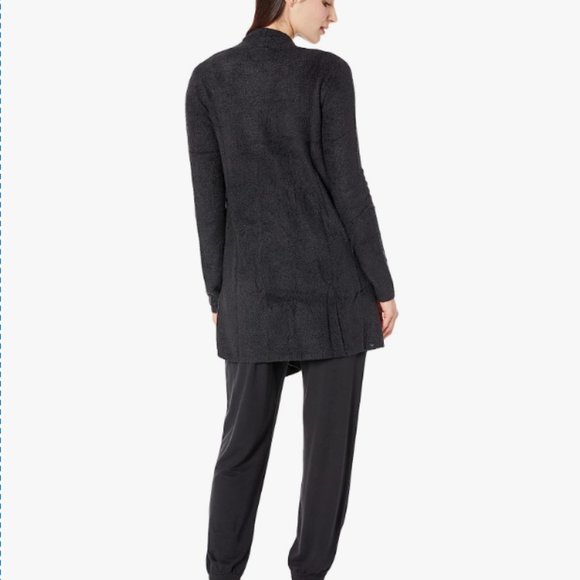 Barefoot Dreams Bamboo Chic Lite Island Wrap Cardigan Sweater Black L/XL - Picture 7 of 13